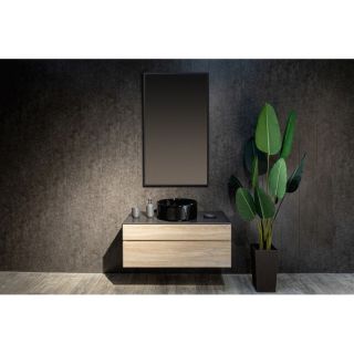 Зеркало с подсветкой ArtMax Aversa AM-Ave-700-1200-DS-F 70 см чёрный